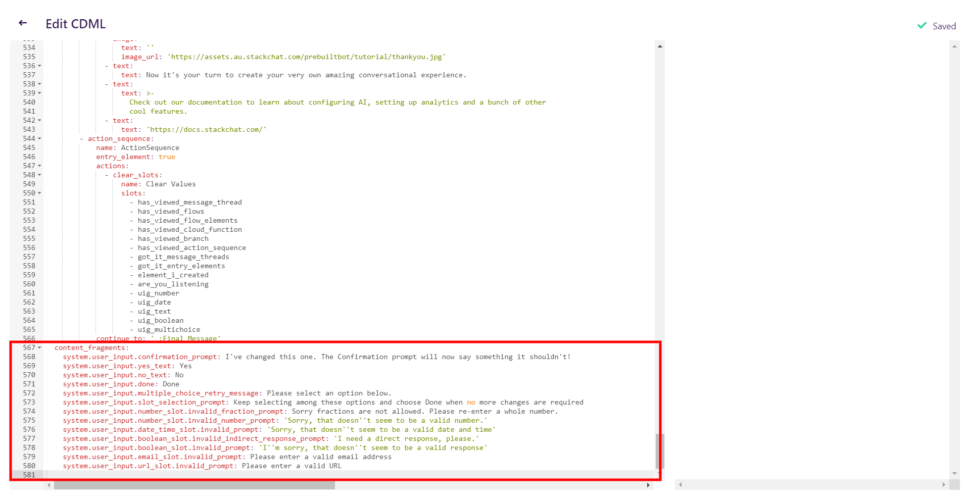 Content Fragments in CDML