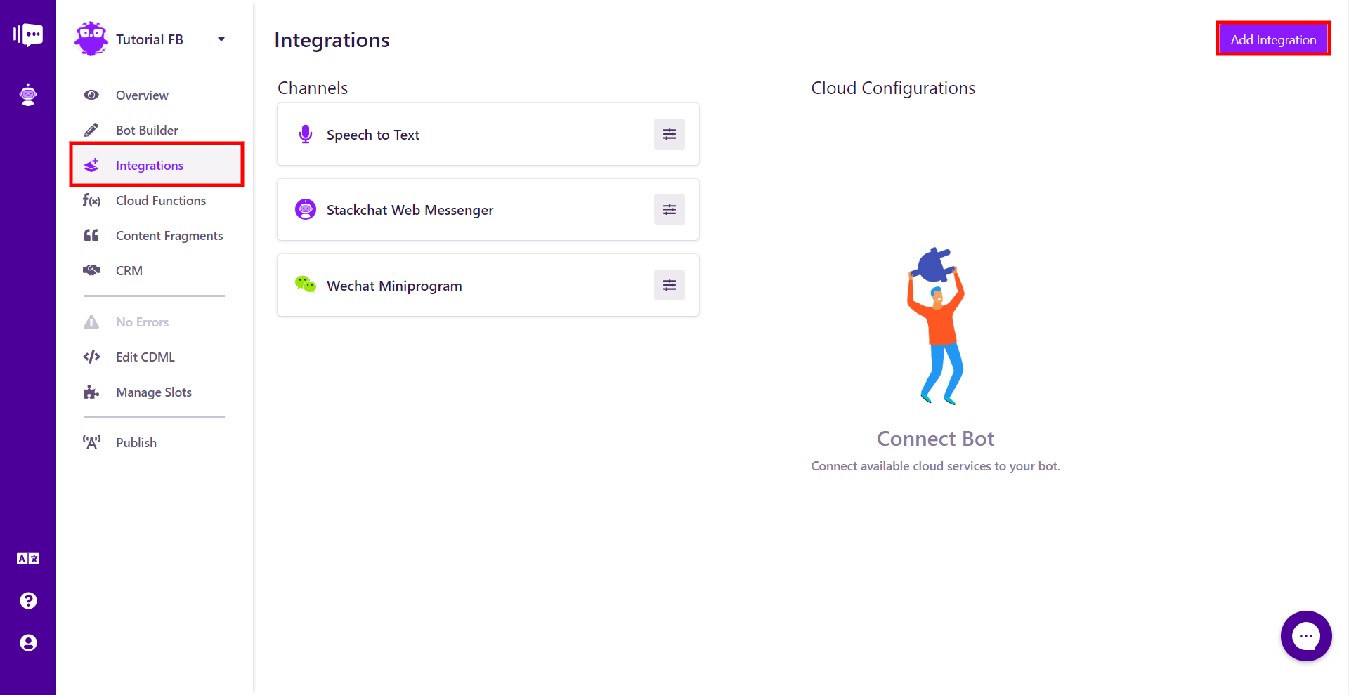 The Integrations Page