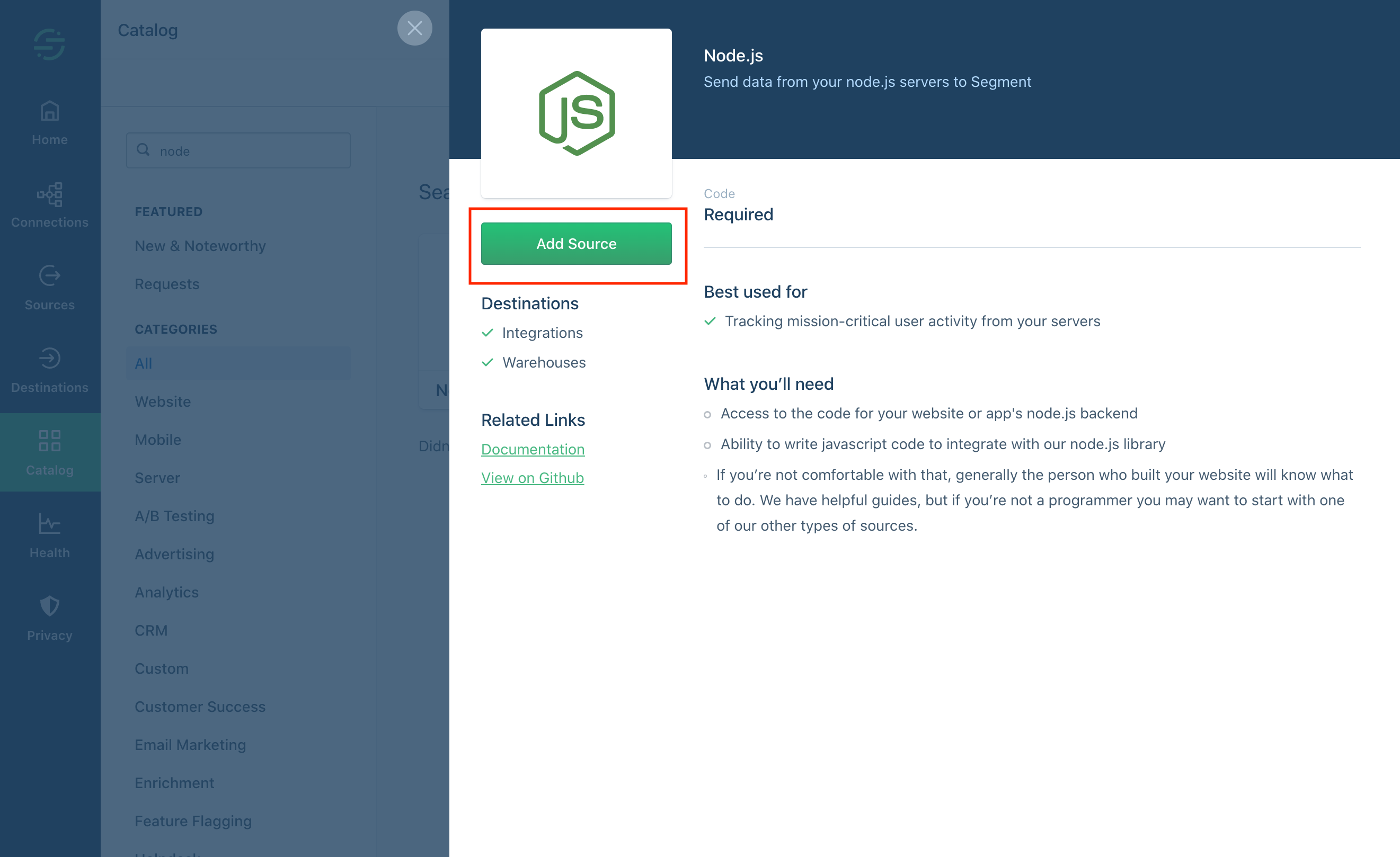 Segment Create Node Source